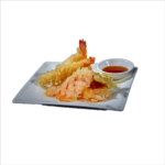 Tempura de gambas y verdura